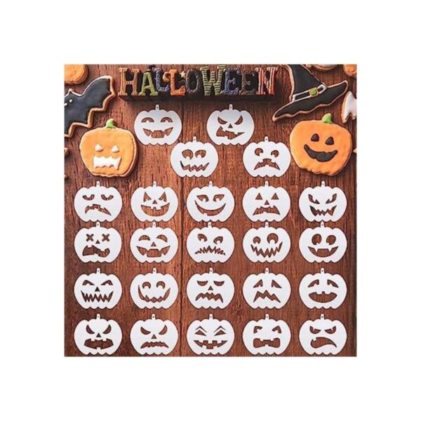 24 piezas de plantillas de calabaza de Halloween