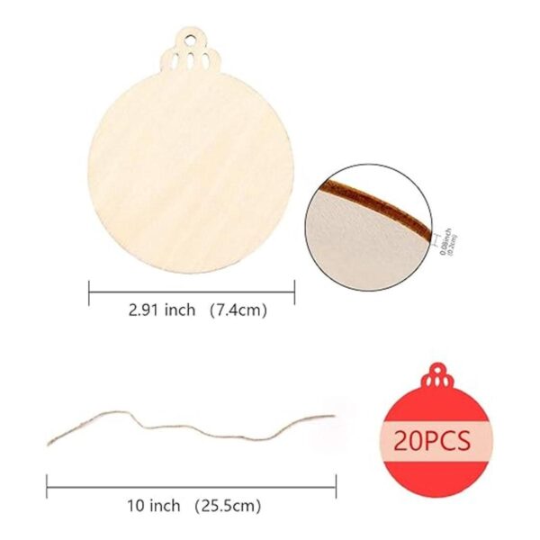 SAVITA 20 rebanadas de madera natural discos de madera