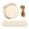 SAVITA 20 rebanadas de madera natural discos de madera