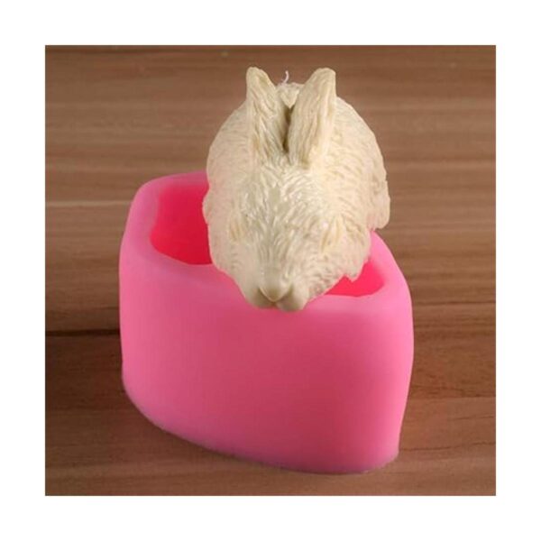 Molde de silicona de conejo 3D para decoración de pasteles_3