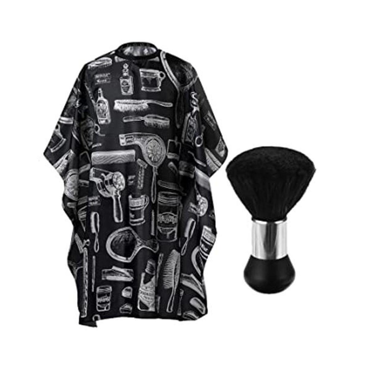 Borogo Capa de corte de pelo profesional con cepillo para