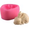 Molde de silicona de conejo 3D para decoración de pasteles_1