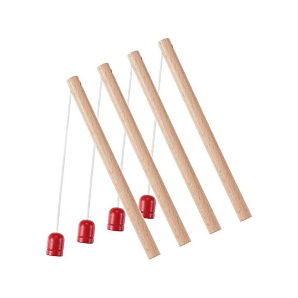 Sumind 4 postes de pesca magnéticos de madera varillas