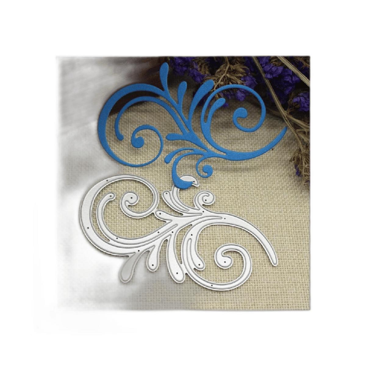 Flourish Swirl Planta de metal troqueles de corte de papel