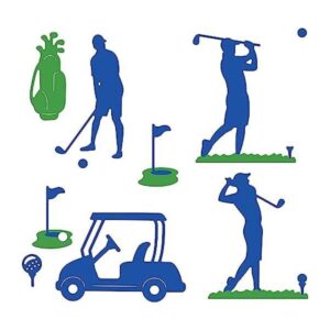 GLOBLELAND Troqueles de corte de metal con tema de golf_1