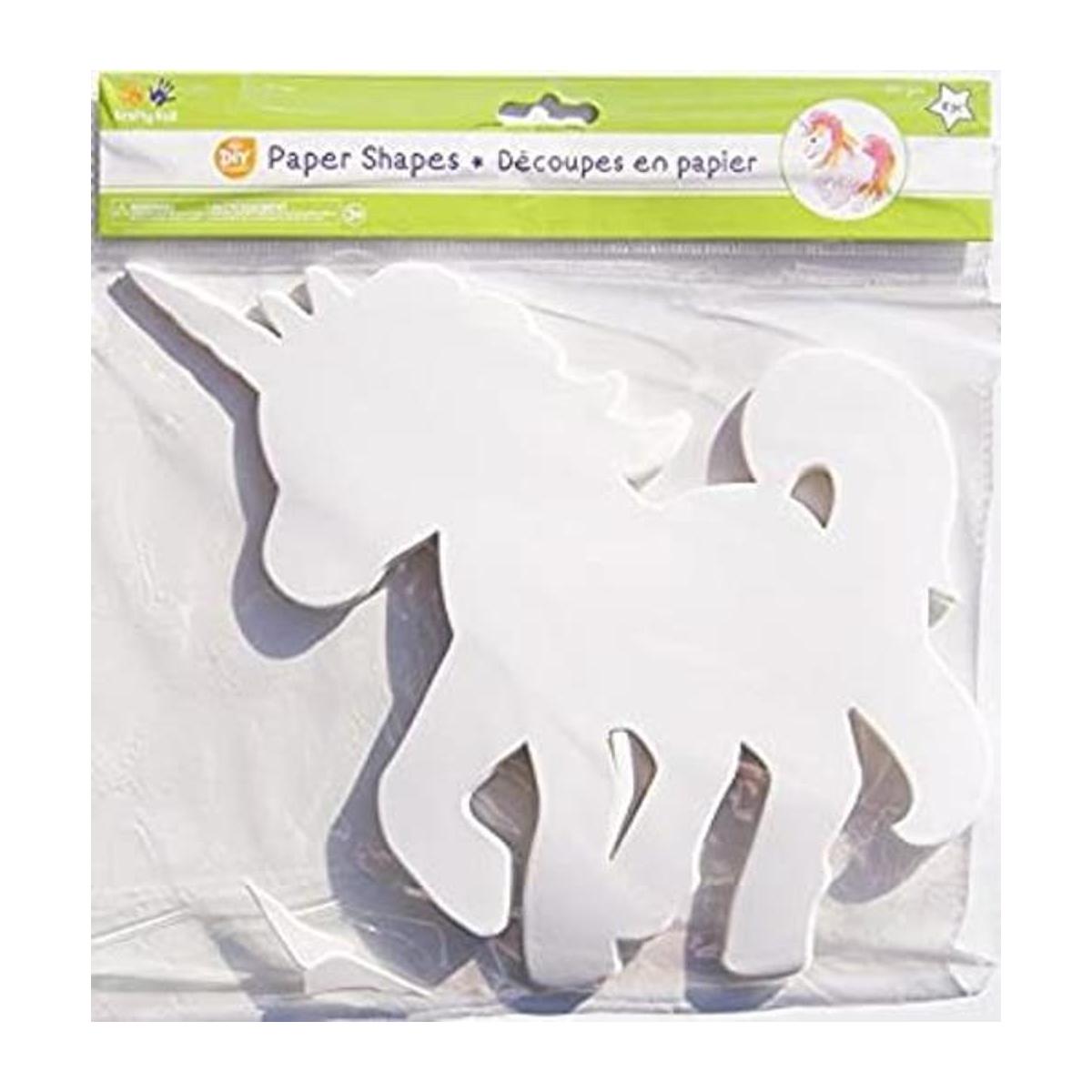 DIY Craft cartulina forma de unicornio 8 unidades