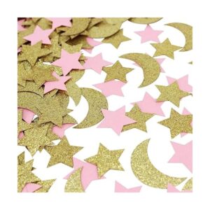 Confeti de papel de estrella y luna para bebé cumpleaños_1