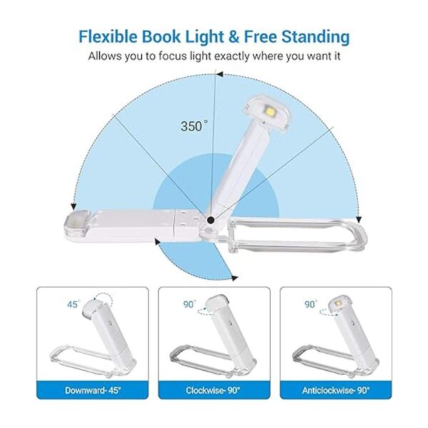 DEWENWILS Luz de lectura recargable por USB 2 niveles de_4