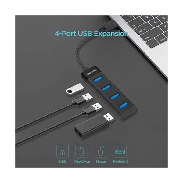 KEYMOX Hub USB C de 4 puertos adaptador tipo C de tamaño_2