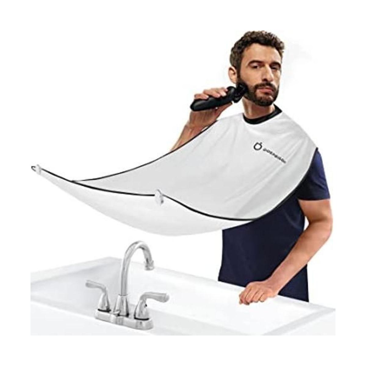 Delantal de babero para barba recogedor de recortes de