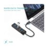 KEYMOX Hub USB C de 4 puertos adaptador tipo C de tamaño_3