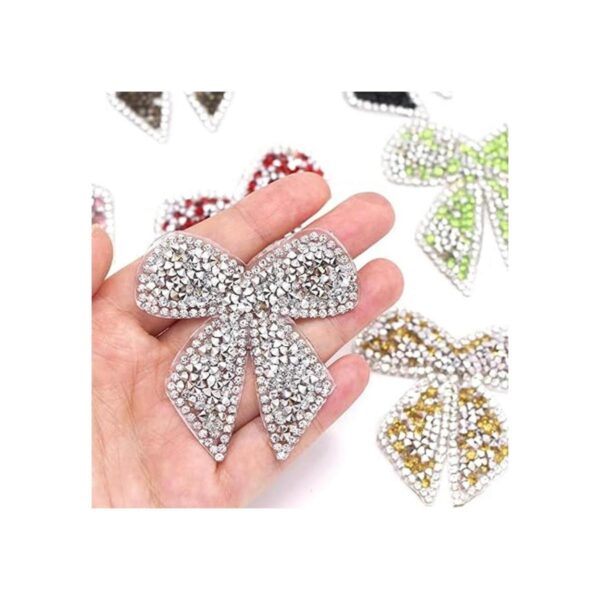 JKJF Parches de diamantes de imitación con nudo de lazo