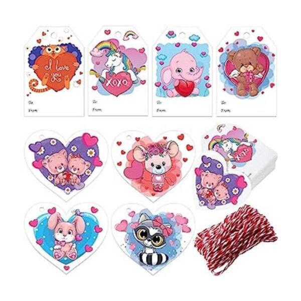 Etiquetas de regalo para el día de San Valentín con