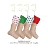 4 soportes Sunshane para calcetines y mantel de Navidad