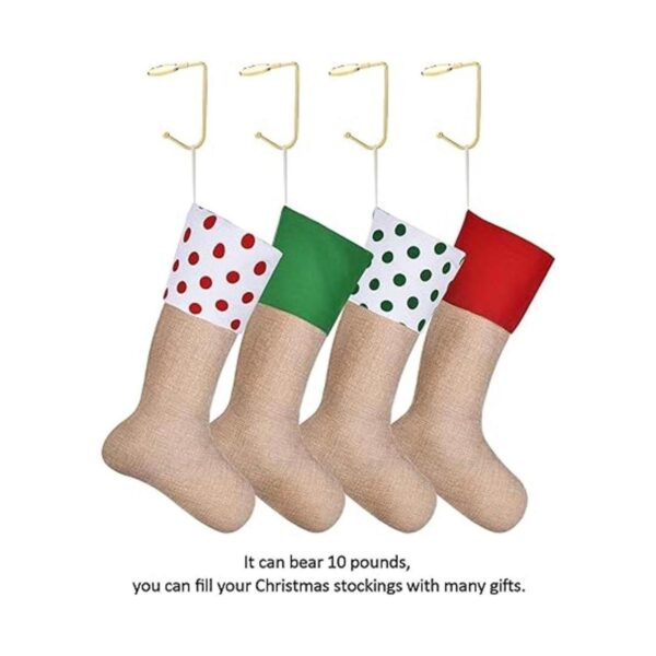 4 soportes Sunshane para calcetines y mantel de Navidad