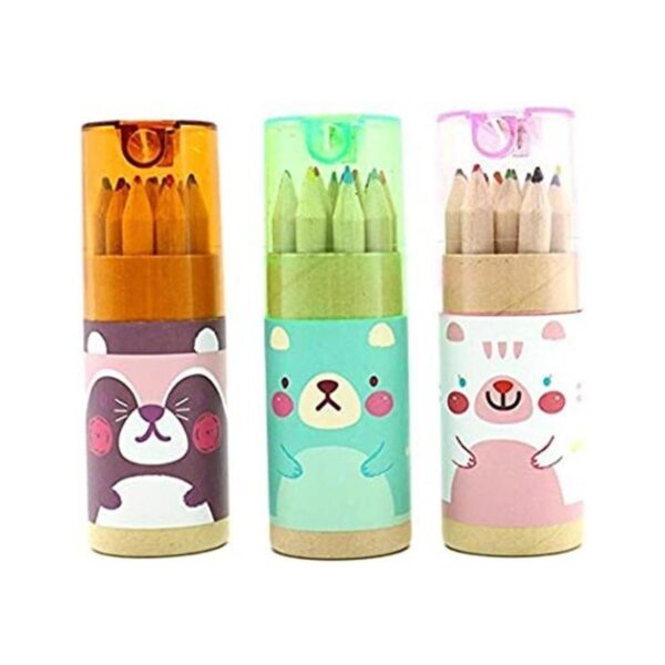 Pomeat Paquete de 3 bonitos lápices de colores de oso de_1