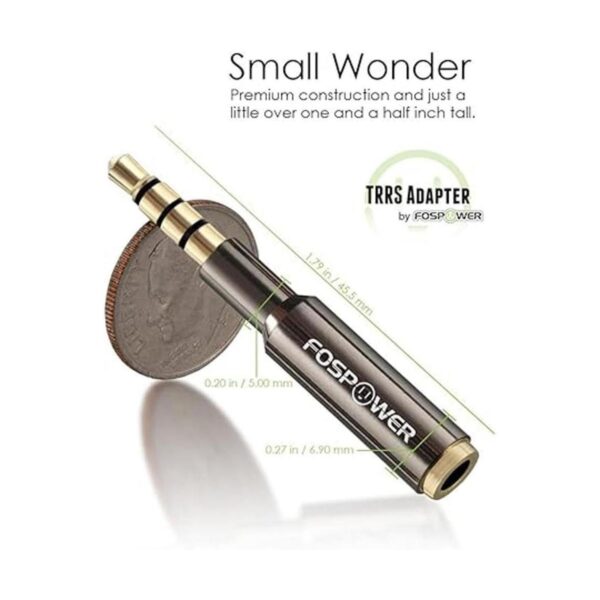 FosPower Adaptador de audio en estéreo TRRS de 4_3