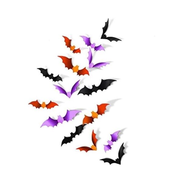 Calcomanías 3D para murciélagos de Halloween calcomanías