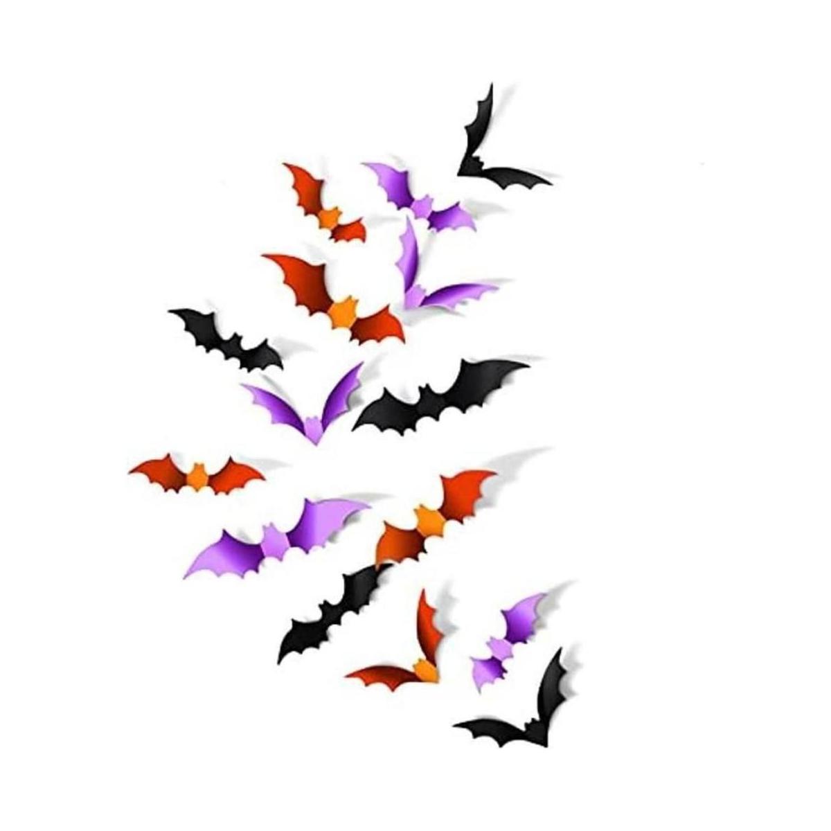 Calcomanías 3D para murciélagos de Halloween calcomanías