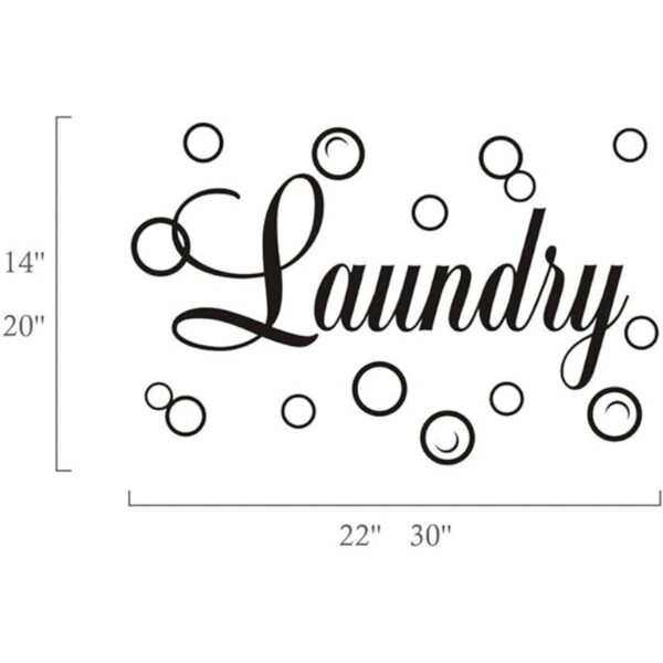 Decoración de pared para lavandería calcomanías de_3