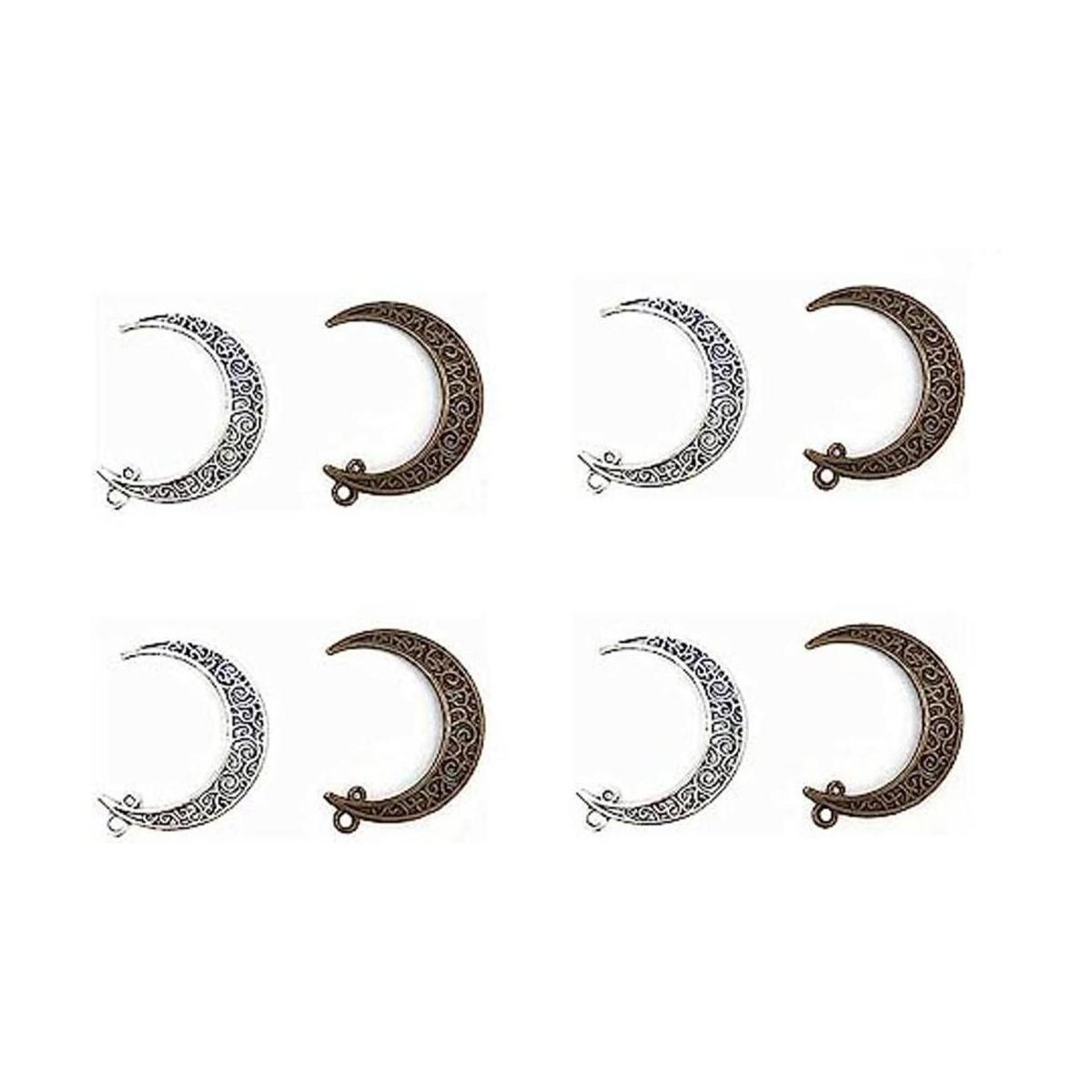 Kinteshun Colgante de filigrana con símbolo de luna y