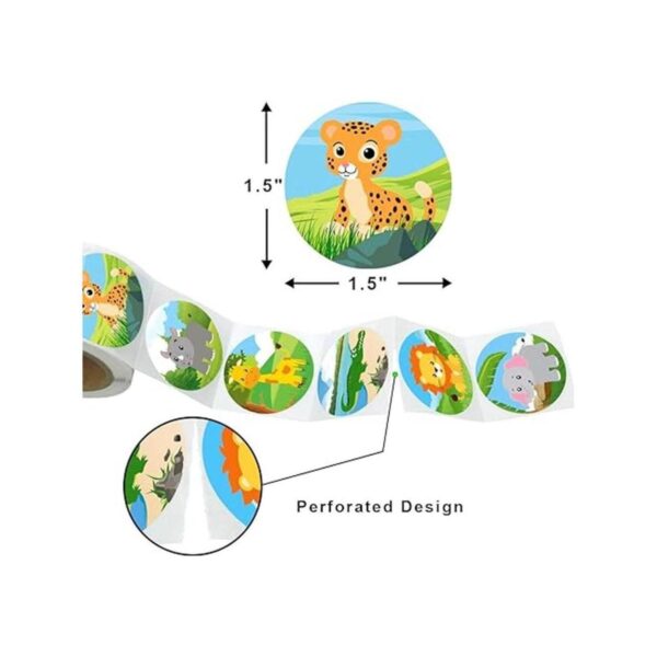 Pegatina de animales del zoológico 200 unidades_3