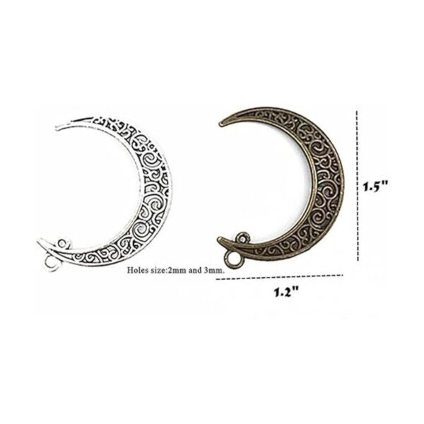 Kinteshun Colgante de filigrana con símbolo de luna y