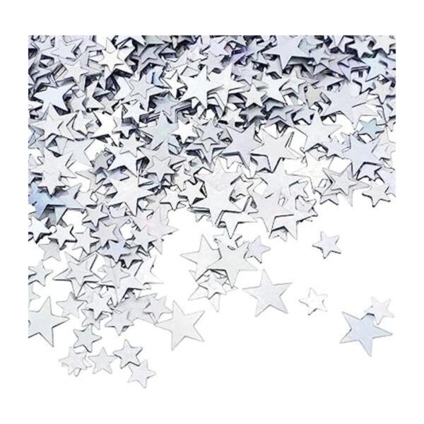 LEEFONE Lentejuelas y lentejuelas de estrella plateada