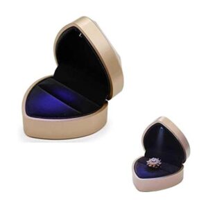 HOLLY TRIP Caja de anillo de terciopelo forma de corazón