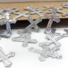 Mesa de bautizo cruzada confeti para bautismo religioso_1