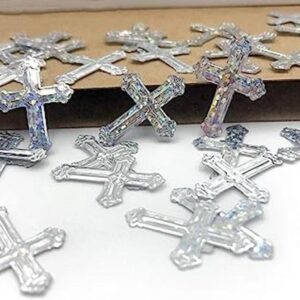 Mesa de bautizo cruzada confeti para bautismo religioso_1