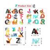 CCINEE ABC Calcomanías de pared con alfabeto animal