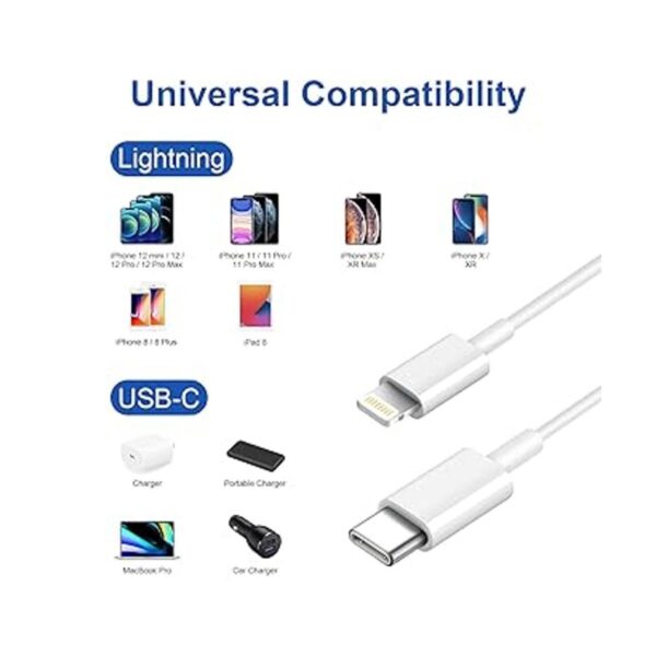 Cable de cargador rápido USBC a Lightning para iPhone_4