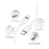 Cable de cargador rápido USBC a Lightning para iPhone_3