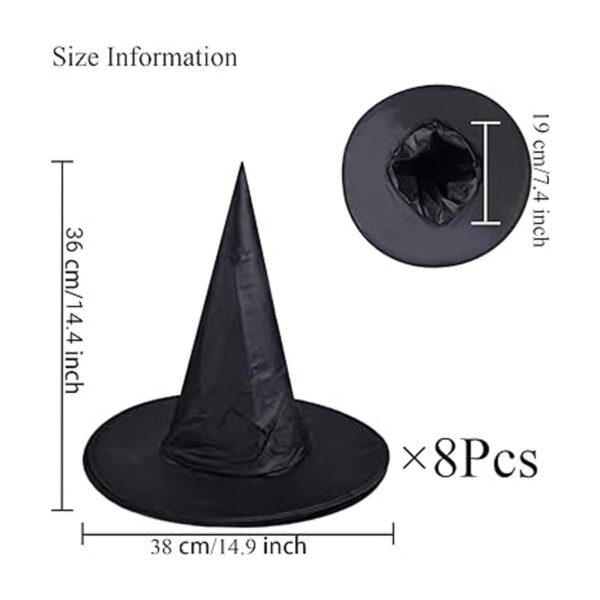 LoiStu 8 sombreros de bruja de Halloween sombrero de_2