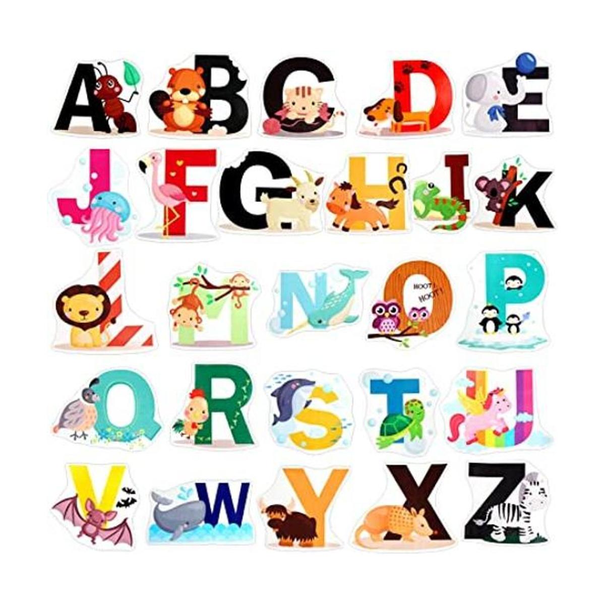 CCINEE ABC Calcomanías de pared con alfabeto animal