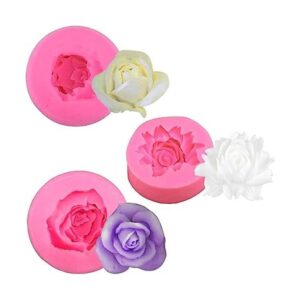KuuGuu Molde de silicona 3D diseño de rosas de flores en