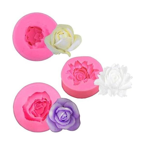 KuuGuu Molde de silicona 3D diseño de rosas de flores en