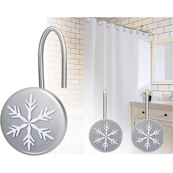AGPTEK 12 ganchos decorativos para cortina de ducha