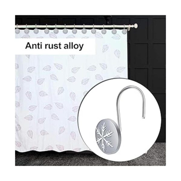 AGPTEK 12 ganchos decorativos para cortina de ducha