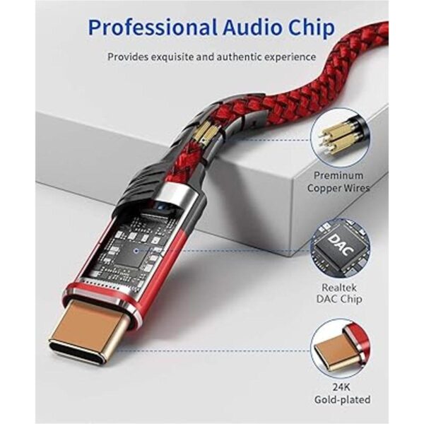 Mxcudu Cable auxiliar de audio USB C a 0.138 in cable_3