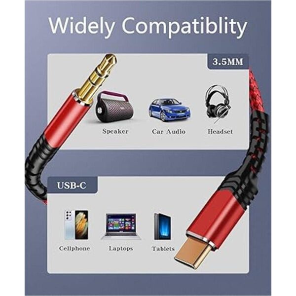Mxcudu Cable auxiliar de audio USB C a 0.138 in cable_2