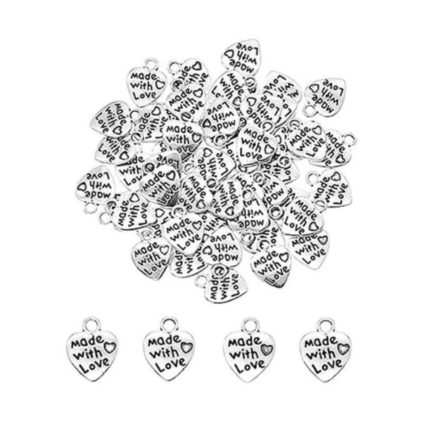 Ruwado 100 piezas hechas con dijes de amor mini cuentas_1