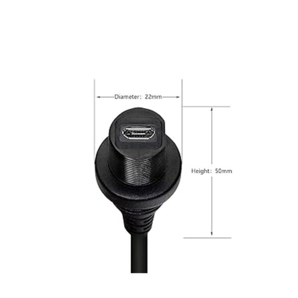 Cerrxian 11.8 in ángulo recto Micro USB Mount Extensión_4