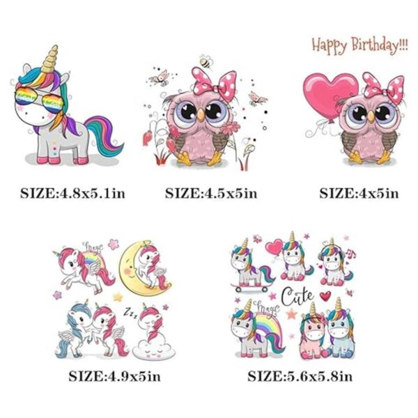 Parches de unicornio termoadhesivos adhesivos adhesivos