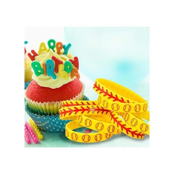 Pulseras de silicona de softball 8 unidades de regalo de_2