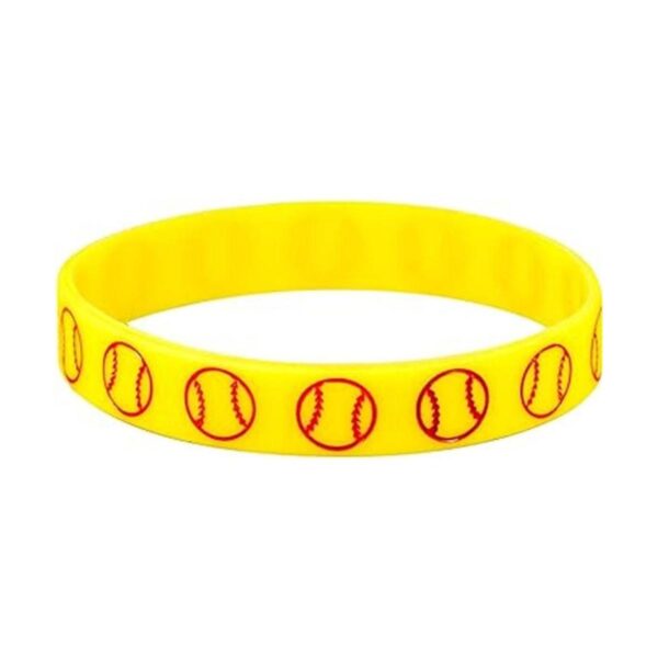 Pulseras de silicona de softball 8 unidades de regalo de_4