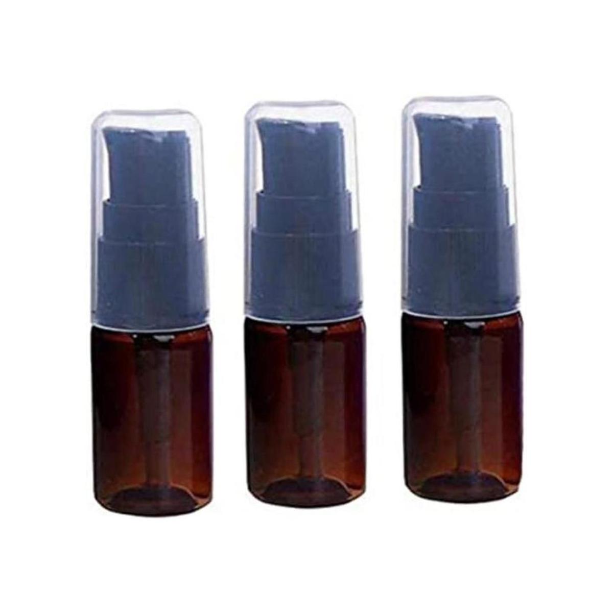 6 botellas de 10 ml sin BPA color marrón vacías y