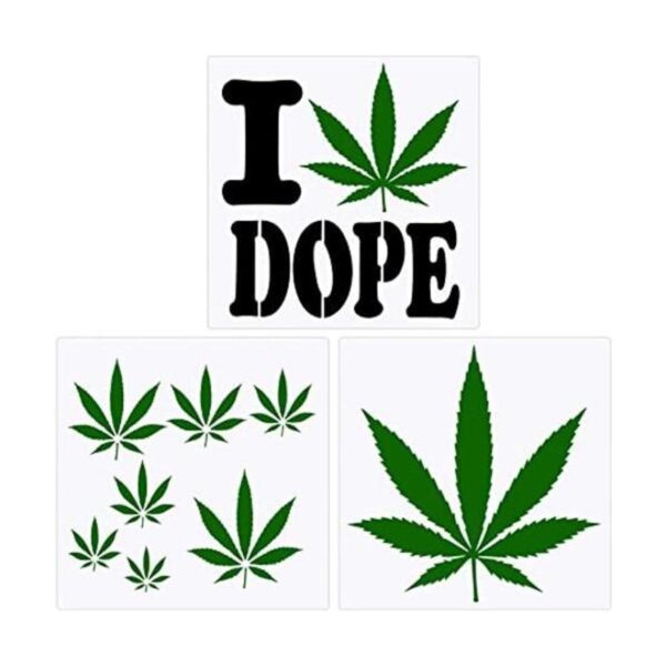 3 piezas de plantilla de hoja de hierba plantilla de hoja