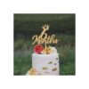 Decoración dorada para tartas de 6 meses con purpurina_4
